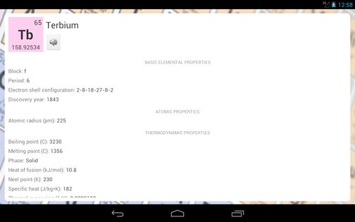 Таблица Менделеева 2.3.0. Скриншот 13