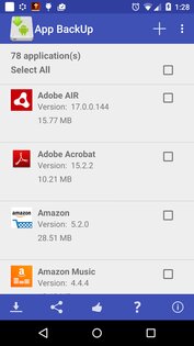 App BackUp Lite 2.1.1. Скриншот 1