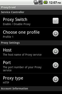 ProxyDroid 3.2.0. Скриншот 1