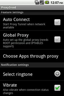ProxyDroid 3.2.0. Скриншот 2