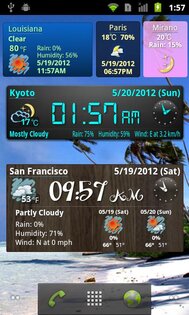 World Weather Clock Widget 9.053. Скриншот 1