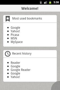 Zirco Browser 0.4.4. Скриншот 4