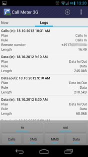 Call Meter 3G 3.11.15. Скриншот 4