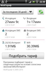 Мой тариф 1.6. Скриншот 1