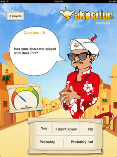 Akinator HD. Скриншот 2