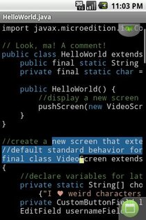TextWarrior 0.93. Скриншот 6