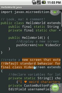 TextWarrior 0.93. Скриншот 7