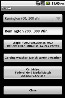 Стрелок - баллистический калькулятор 2.5.5. Скриншот 5