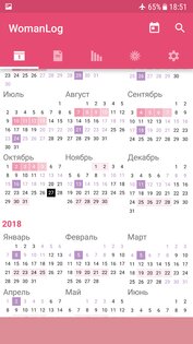 WomanLog – менструальный календарь 7.1.18. Скриншот 2