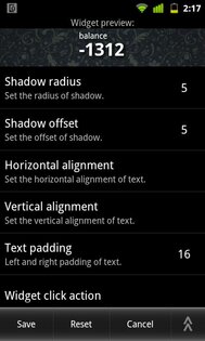 Баланс Widget Lite 1.5.3.9. Скриншот 2