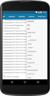 AndroIRC 5.2. Скриншот 6