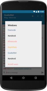 AndroIRC 5.2. Скриншот 7