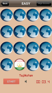 Flags Memory Game. Скриншот 2