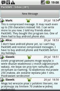 ПакСМС. Скриншот 1
