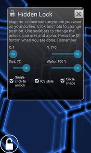 Hidden Lock Lite 1.14. Скриншот 1