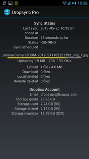 Dropsync – автосинхронизация с Dropbox 7.3.6. Скриншот 1