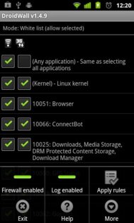 DroidWall 1.5.7. Скриншот 1