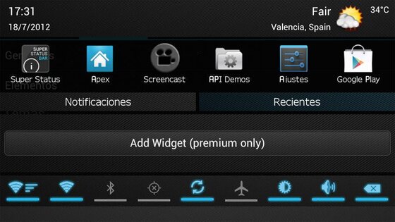 Super Status Bar 0.16.7.4. Скриншот 4