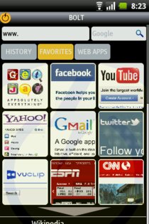 Bolt Browser 3.01. Скриншот 1
