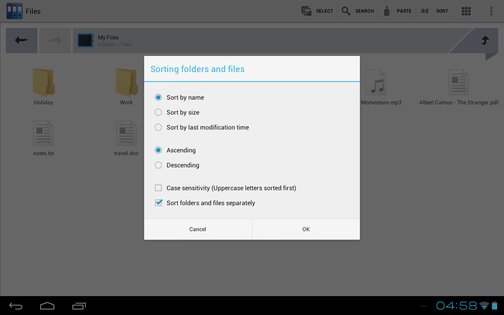 Zenfield File Manager 1.7.2. Скриншот 11