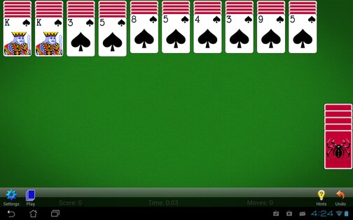 Spider Solitaire 7.6.4.4857. Скриншот 1