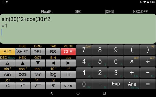 Panecal Scientific Calculator 7.6.1. Скриншот 10