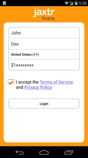Jaxtr Mobile 2.2.9. Скриншот 1