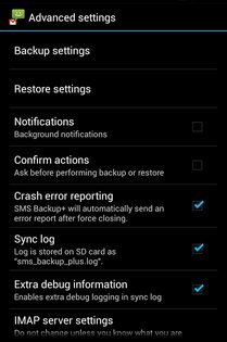 SMS Backup+ 1.5.11. Скриншот 2