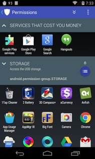 aSpotCat – список разрешений 3.85. Скриншот 1