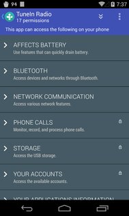 aSpotCat – список разрешений 3.85. Скриншот 5