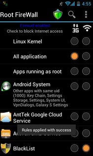 Root Firewall 1.1. Скриншот 1