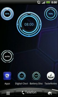 Digital Clock Disc Widget 1.6.0. Скриншот 1