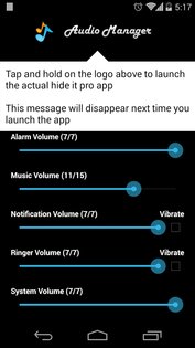 Hide It Pro (или Audio Manager) 8.7.26. Скриншот 1