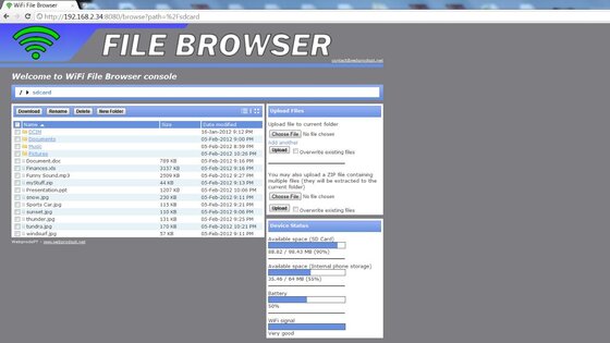 WiFi File Browser 2.0.21. Скриншот 6