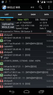 WiGLE исследование WiFi сетей 2.98. Скриншот 1
