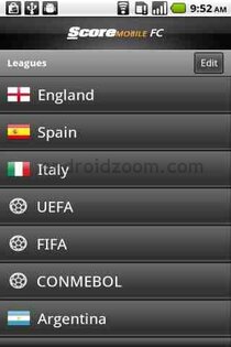 ScoreMobile FC 1.6.3. Скриншот 1