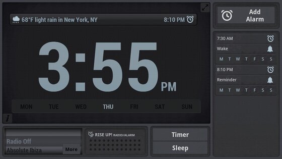 Rise Up! Radio/Alarm Clock 1.19. Скриншот 1