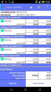 Work Calendar Lite 4.0.22. Скриншот 8
