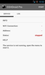 SSHDroid 2.1.2. Скриншот 3