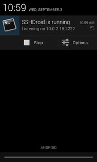 SSHDroid 2.1.2. Скриншот 7