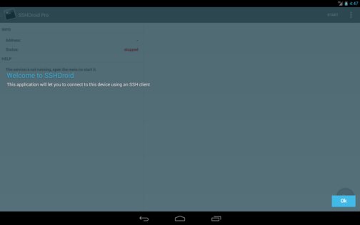 SSHDroid 2.1.2. Скриншот 9
