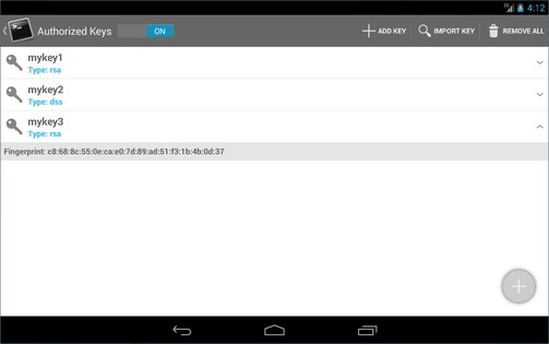 SSHDroid 2.1.2. Скриншот 18