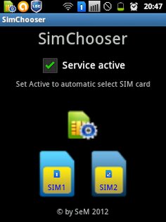SimChooser 1.0.2. Скриншот 1