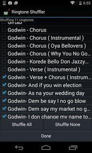 Ringtone Shuffler 1.0.2. Скриншот 2