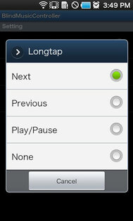BlindMusicController 1.0 (Управление плеером вслепую). Скриншот 1