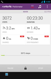 Runtastic Pedometer Step Count 1.6.2. Скриншот 2
