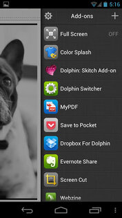 Dolphin Browser Beta 1.3.1. Скриншот 2