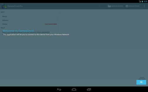 SambaDroid 2.1.3. Скриншот 7