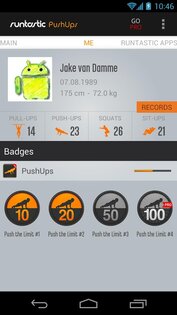 Runtastic Push-Ups Workout 1.13. Скриншот 4