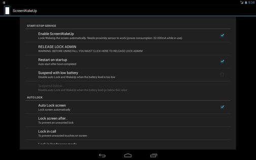 ScreenWakeUp 0.3. Скриншот 1